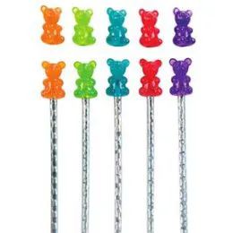120 Pieces Scented Gummy Bear Pencil Topper - Pencil Grippers / Toppers