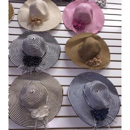 60 Wholesale Ladies Summer Large Brim Hat