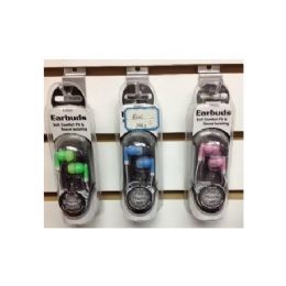72 Pieces Earbuds Assorted Colors - Headphones and Earbuds