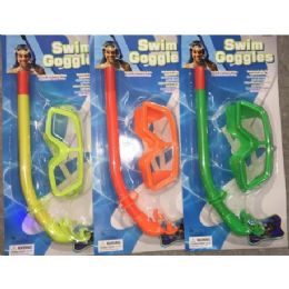 24 Wholesale 2 Pc Snorkel Set For Kids (assorted Colors)