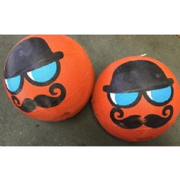 25 Wholesale Mustache Novelty Basketballs