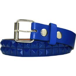 36 Pieces Kids Studded Belts In Blue - Kid Belts