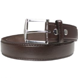 36 Wholesale Men Dark Brown Fashion Belt Genuine Leather