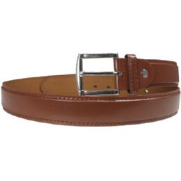 36 Wholesale Men Light Brown Fashion Belt Genuine Leather