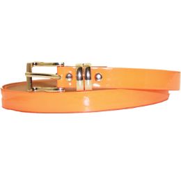 72 Pieces Plain Light Orange Belt - Womens Belts