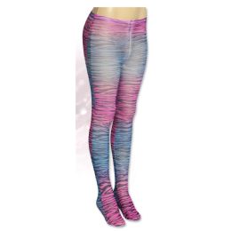 36 Units of One Size Only Ladies Rainbow Zebra Tights - Womens Pantyhose