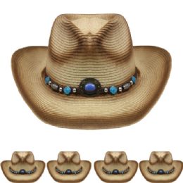 24 Pieces Beaded Cowboy Hat - Cowboy & Boonie Hat