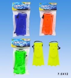 48 Pieces Swim Fins Set In Pvc Bag Header Card - Summer Toys