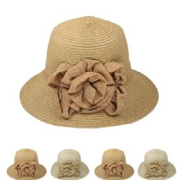 24 Wholesale Dazzling Brown Shades Women Summer Bucket Hat