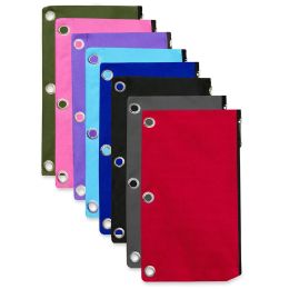 120 Pieces 3 Ring Binder Pencil Case - 8 Colors - Clipboards and Binders