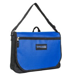 24 Wholesale Trailmaker Messenger Bag - Blue Only