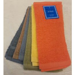 144 Wholesale 2 Pk 12x12 Heavy Solid Color Wash Cloth Assts 1.25lb S/o