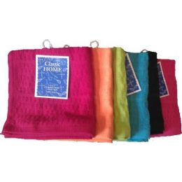 72 Wholesale 12x12 Terry Solid Dyed Popcorn Dishcloth Assts