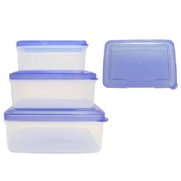 48 Wholesale Food Container 3pc Tranparent Packing