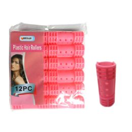 96 Pieces Hair Roller Plastic 12pc 25mm - Hair Rollers