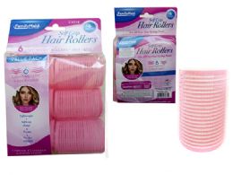 144 Pieces 6 Piece Cling Hair Rollers - Hair Rollers