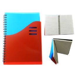 72 Wholesale Notebook 5x7" 80sh W/ Pocket