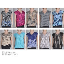 72 Wholesale Womens Fashion Patterned Tops Assorted Styles And Sizes