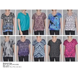 72 Wholesale Womens Fashion Patterned Tops Assorted Styles And Sizes
