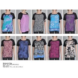 72 Wholesale Womens Fashion Patterned Tops Assorted Styles And Sizes