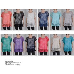 72 Wholesale Womens Fashion Patterned Tops Assorted Colors And Sizes