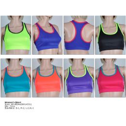 72 Pieces Womens Fashion Sports Bra Assorted Sizes And Color - Womens Active Wear