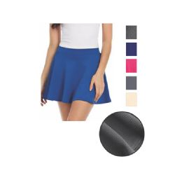 144 Wholesale Womens Fashion Skirt Assorted Colors And Size