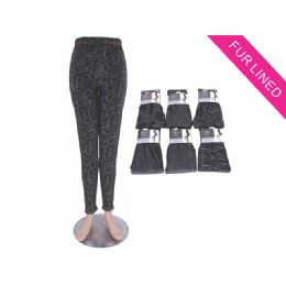 36 Pieces Womens Fashion Leggings Fur Lined Assorted Style And Size - Womens Leggings