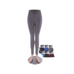 120 Wholesale Womens Legging Fleece Lined Assorted Color And Size