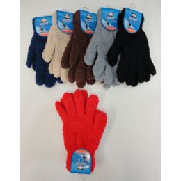 24 Wholesale Ladies Chenille Gloves