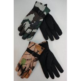 24 Wholesale Men's Camo Ski Gloves