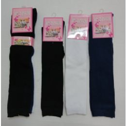 60 Units of 15 Inch Kids Knee High Socks Size 6-8 Assorted Solid Colors - Girls Knee Highs