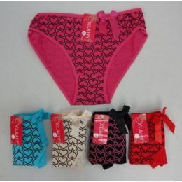 60 Pieces Ladies PantieS-Hearts With Ribbon - Womens Panties & Underwear