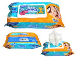 24 Pieces 80 Count Baby Wipes With Rect. Flip Top Lid - Baby Beauty & Care Items