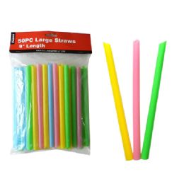 24 of Straws Large 50pc 0.4" D X9" H