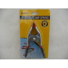 96 Wholesale Clamp Spring 6"bk/rd Handle