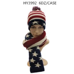 36 Wholesale Unisex Winter Scarves And Hat Set