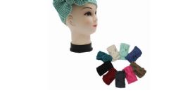 36 Wholesale Bow Accent Knitted Winter Headband Headwrap