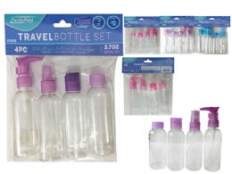 96 Pieces 4pc Travel Bottle Set - Travel & Luggage Items