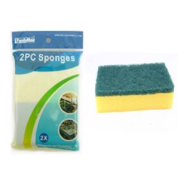 96 Pieces 2 Piece Sponge - Scouring Pads & Sponges