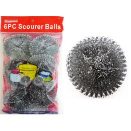 96 Units of Scourer Balls 6pc 15gm - Scouring Pads & Sponges