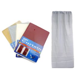 288 Wholesale Window Curtain 5 Assorted Colors