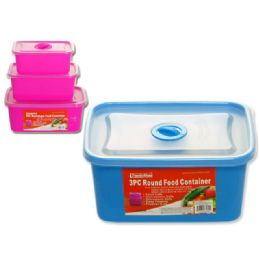 96 Wholesale 3 Piece Rectangle Food Container