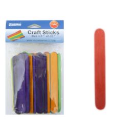 72 Wholesale 75 Pieces Colored Craft Sticks