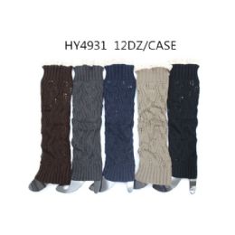 48 of Woman's Long Winter Leg Warmer Assorted Color