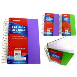 96 Wholesale Fat Book 200sheets 5.5x4"