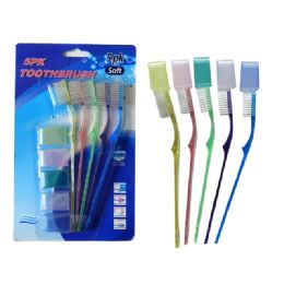 144 Pieces 5 Piece Kids Toothbrush With Caps - Toothbrushes and Toothpaste