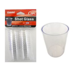 48 Wholesale 20pc Clear Plastic Shot Cups