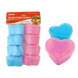 96 Wholesale 8 Piece Heart Container