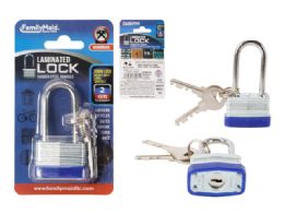 144 Pieces 30mm Laminated Lock With Long Shackle - Padlocks and Combination Locks